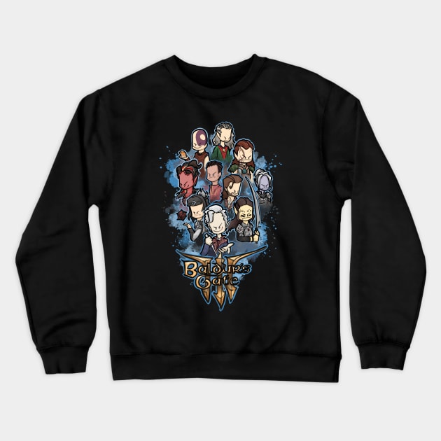 Baldur's gate 3 Full party Crewneck Sweatshirt by ArryDesign